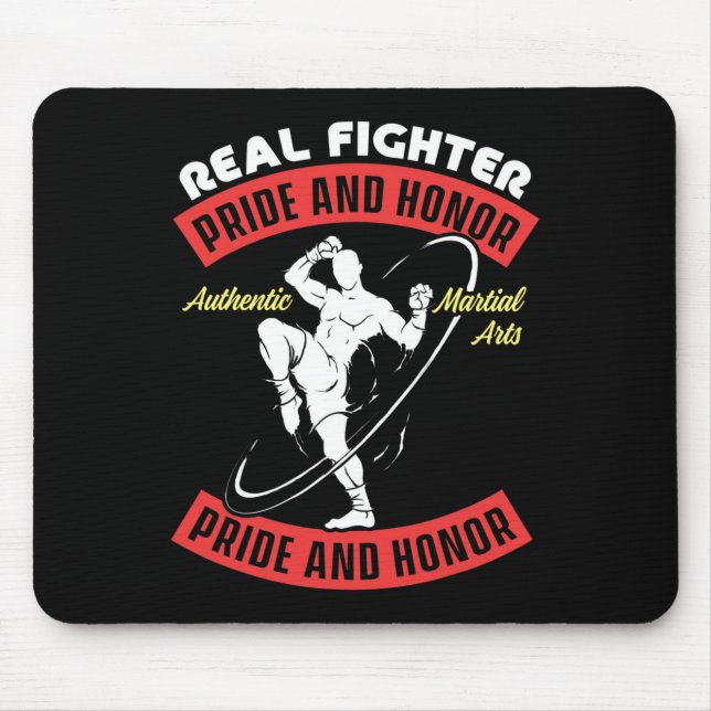 Echter Kämpfer Muay Thai Mixed Martial Arts kämpfe Mousepad (Vorne)