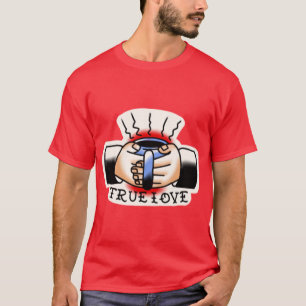 echter Liebkaffee traditionelles Tattoo T-Shirt