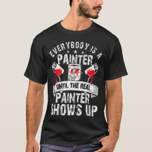 Echter Maler zeigt lustiges Maldesign T-Shirt