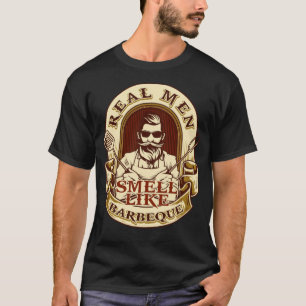 Echter Mann, der Barbeque nach einem Pitmaster-Say T-Shirt