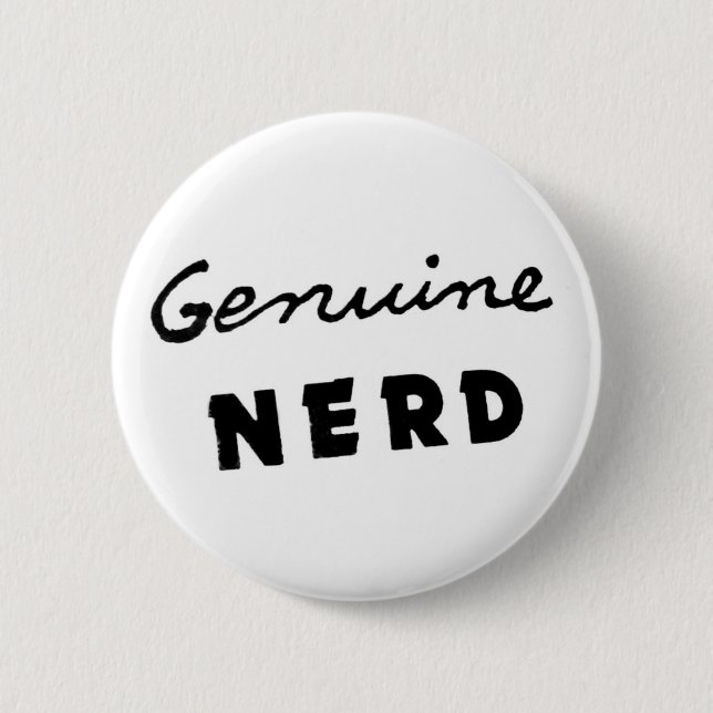 Echter Nerd-Knopf Button (Vorderseite)