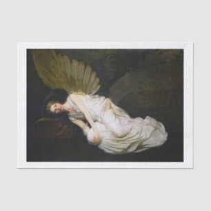 Echter (nicht KI) Vintage viktorianischer Engel Seidenpapier