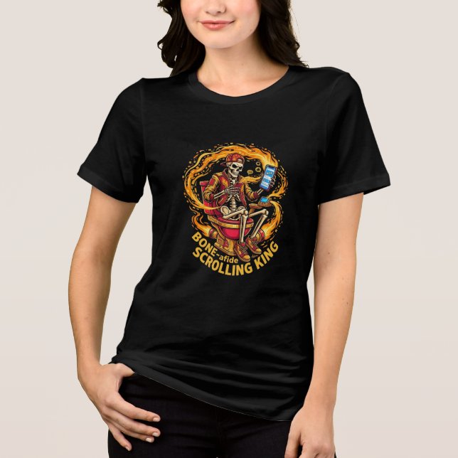 Echter Scrolling-König Tri-Blend Shirt (Vorderseite)
