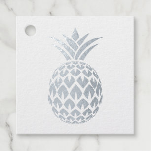 Echter Silver Foil Ananas Event Planner Geschenkanhänger