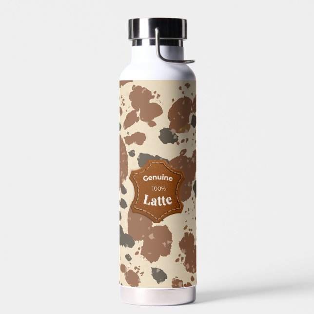 Echtes 100% Latte-Mug | Kuhfell-Kaffee-Ästhetik Trinkflasche (Links)