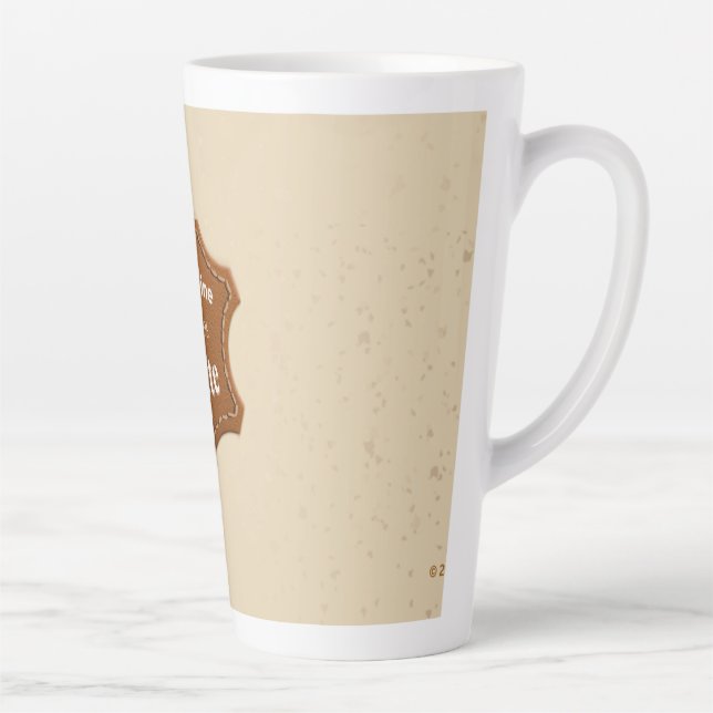 Echtes 100% Latte neutrales Muster Mug Milchtasse (Rechts)