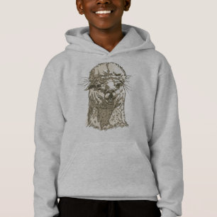 Echtes Alpaka-Gesicht Hoodie