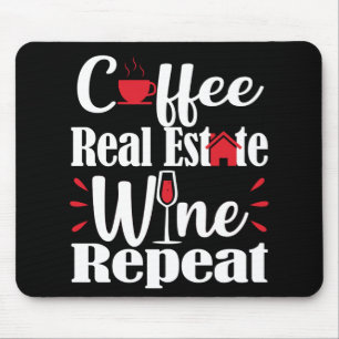 Echtes Anwesen Agent Kaffee Lover Funny Geschenk Mousepad