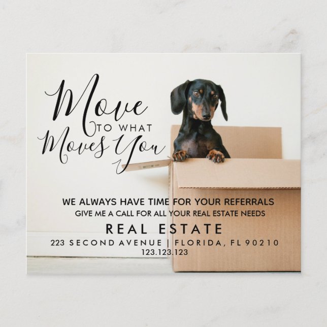 echtes Anwesen Bewegung zu was bewegt Sie Ankündig Flyer (Vorne)