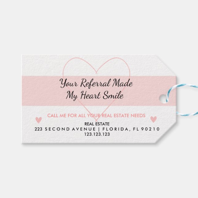 Echtes Anwesen, das Ihr Referendum mir ein Herz lä Geschenkanhänger (Vorderseite (Horizontal))