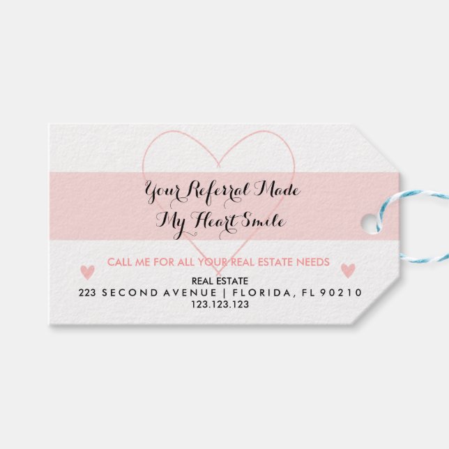 Echtes Anwesen Ihr Referendum hat mein Herz lächel Geschenkanhänger (Vorderseite (Horizontal))