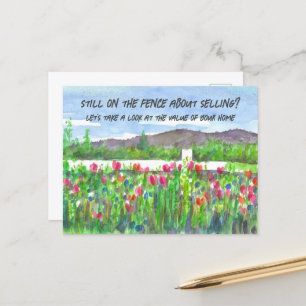 Echtes Anwesen Marketing auf den Zaun-Clients Postkarte