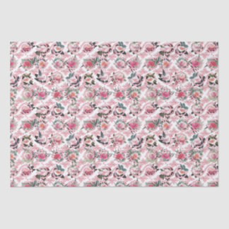 Echtes Blumenrosa Filigree Tissue Paper Seidenpapier