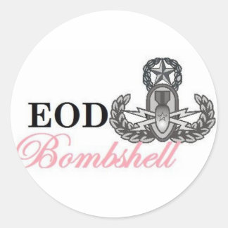echtes Bombshell Runder Aufkleber