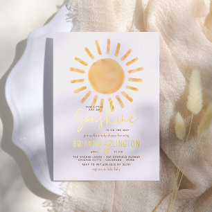 Echtes Folienprägung Sunshine Boho Junge oder Mä Folieneinladung