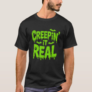 Echtes grünes Schleim-Halloween-Funny-Spooky-Creep T-Shirt