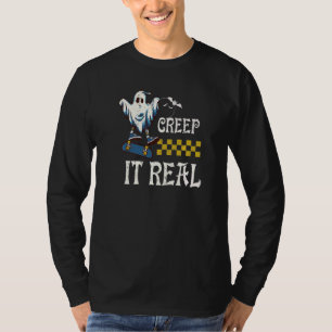 Echtes Halloween-Kriechen Geist Junge Mädchen Ska T-Shirt