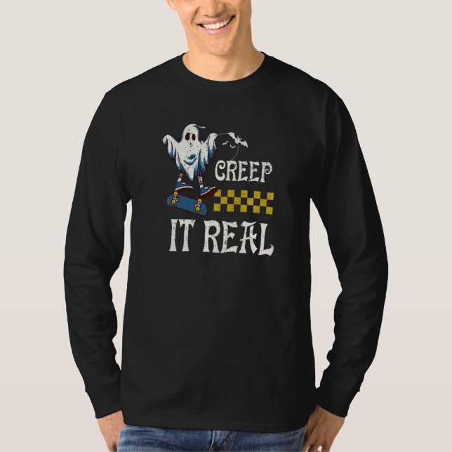 Echtes Halloween-Kriechen Geist Junge Mädchen Ska T-Shirt (Vorderseite)