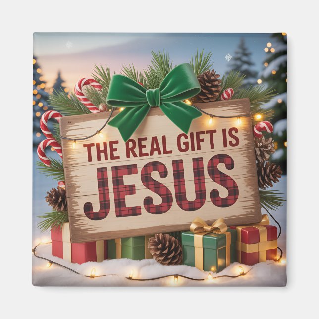 Echtes Jesus-Geschenk Magnet (Vorne)