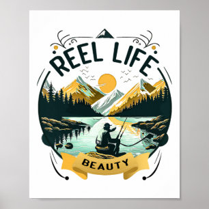 Echtes Leben Schönheit Fischiger Fischer Lustiger Poster