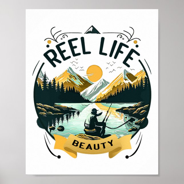 Echtes Leben Schönheit Fischiger Fischer Lustiger  Poster (Vorne)