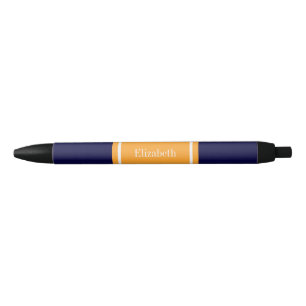Echtes Marineblau, Cantaloup-Ribbonen Namensmonogr Kugelschreiber