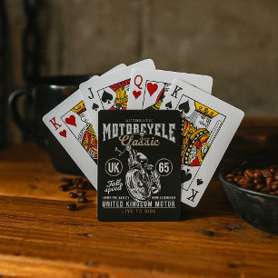 Echtes Motorrad-Klassiker Spielkarten