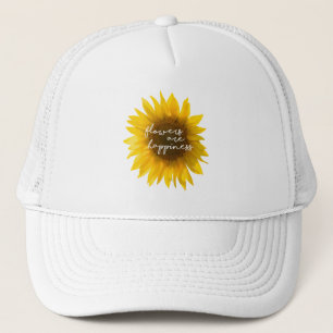 Echtes Sonnenblumen-Foto Feld Blumen sind Glück Truckerkappe