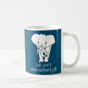 Echtes Weißes Elefant-Weihnachtsgeschenk Lustig Kaffeetasse