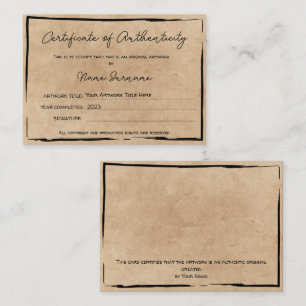 Echtheitszertifikat durch Hinzufügen von Logos Visitenkarte