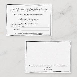 Echtheitszertifikat durch Hinzufügen von Logos Visitenkarte