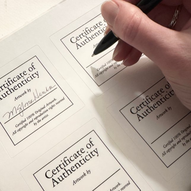 Echtheitszeugnis Art Signature Aufkleber (Von Creator hochgeladen)