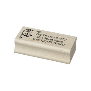 Eckanker mit Seil Gummistempel