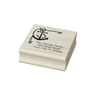 Eckanker mit Seil Gummistempel