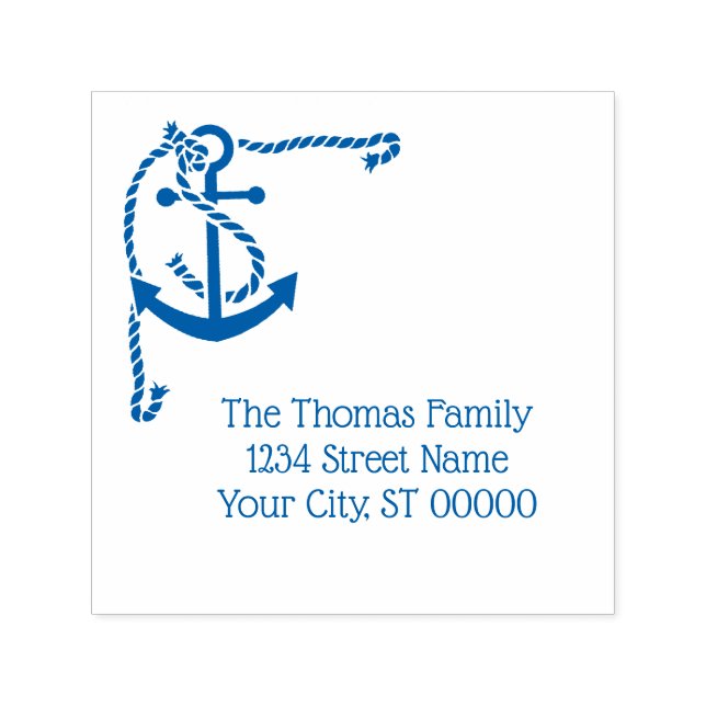 Ecke Anchor mit Rücksendeadresse von Rosennamen Permastempel (Design)