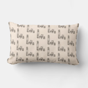 Ecke Buchliebhaber in Linen Lendenkissen