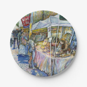 Ecke der FliegenSchweinezucht und Wein ein bissche Pappteller