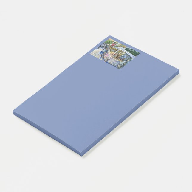 Ecke der FliegenSchweinezucht und Wein ein bissche Post-it Klebezettel (angewinkelt)