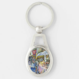 Ecke der FliegenSchweinezucht und Wein ein bissche Schlüsselanhänger