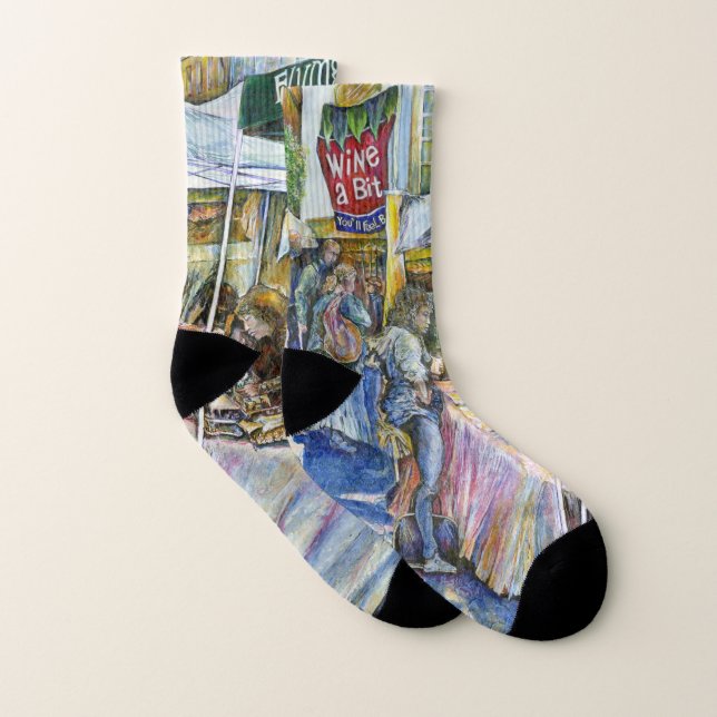 Ecke der FliegenSchweinezucht und Wein ein bissche Socken (Paar)