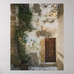 Ecke der schmalen Gasse in der alten Stadt Poster