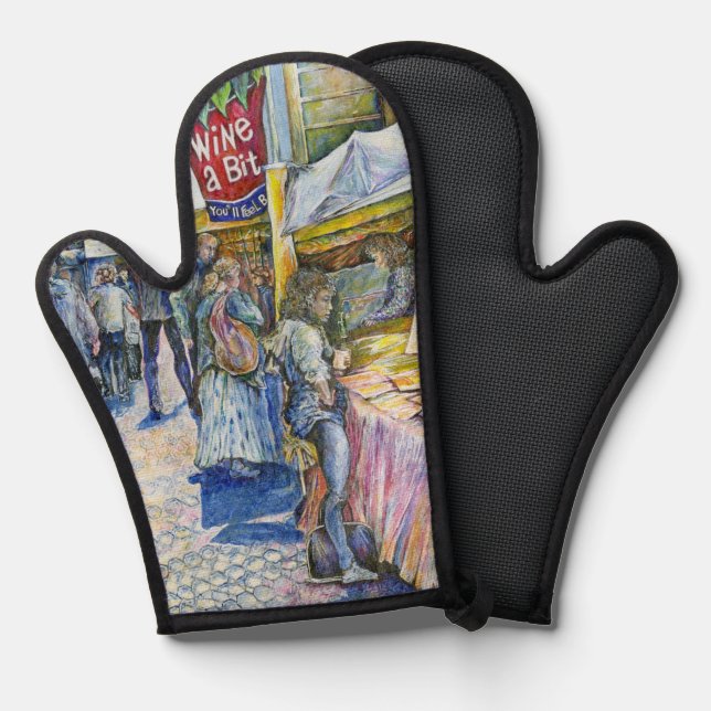 Ecke der Schweine Ofenhandschuh (Vorderseite/Rückseite)