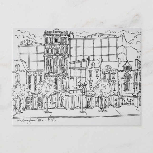 Ecke F und 9th Street | Washington DC, USA Postkarte (Vorderseite)