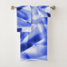 Ecke mit quadratischen Acrylteilen, blau bis weiß