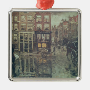 Ecke von Leidsche Quadrat, Amsterdam Silbernes Ornament