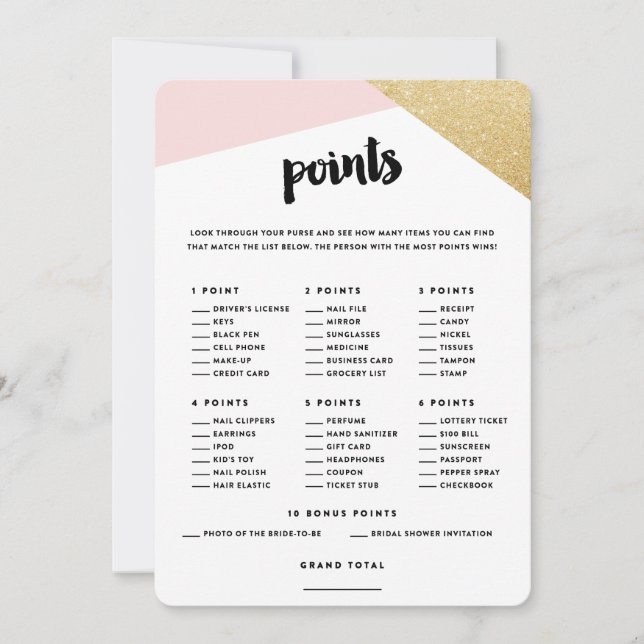 Ecken | Brautparty-Ringkarten (Vorderseite)