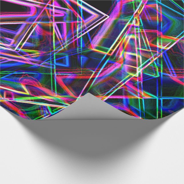 Ecken und neunfarbige Punkte Geschenkpapier (Ecke)