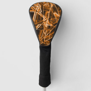 Ecken und Orangenpunkte auf Neon Golf Headcover