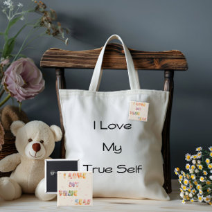 Eckiger Knopf   I Liebe Mein wahres Selbst Button