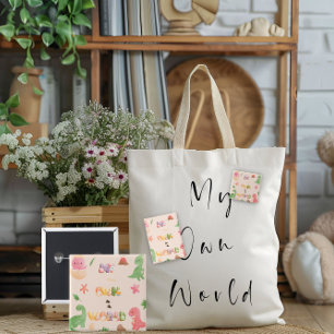 Eckiger Knopf   Niedliche Dinosaurier-Welt Button